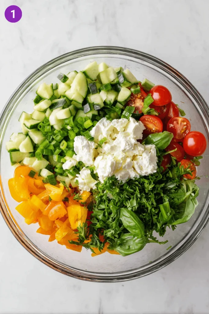 Burrata Chopped Salad-Steps