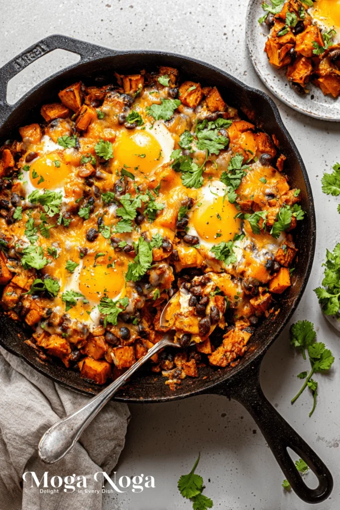 Butternut Squash and Black Bean Enchilada Skillet