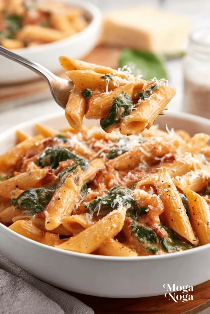 Creamy Tomato and Spinach Pasta-1