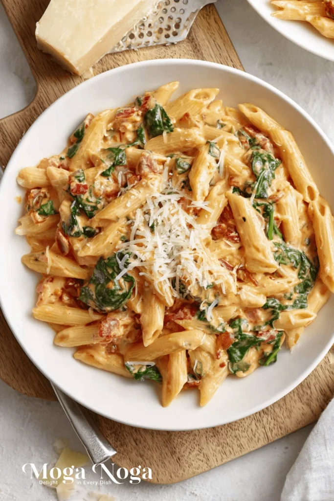 Creamy Tomato and Spinach Pasta
