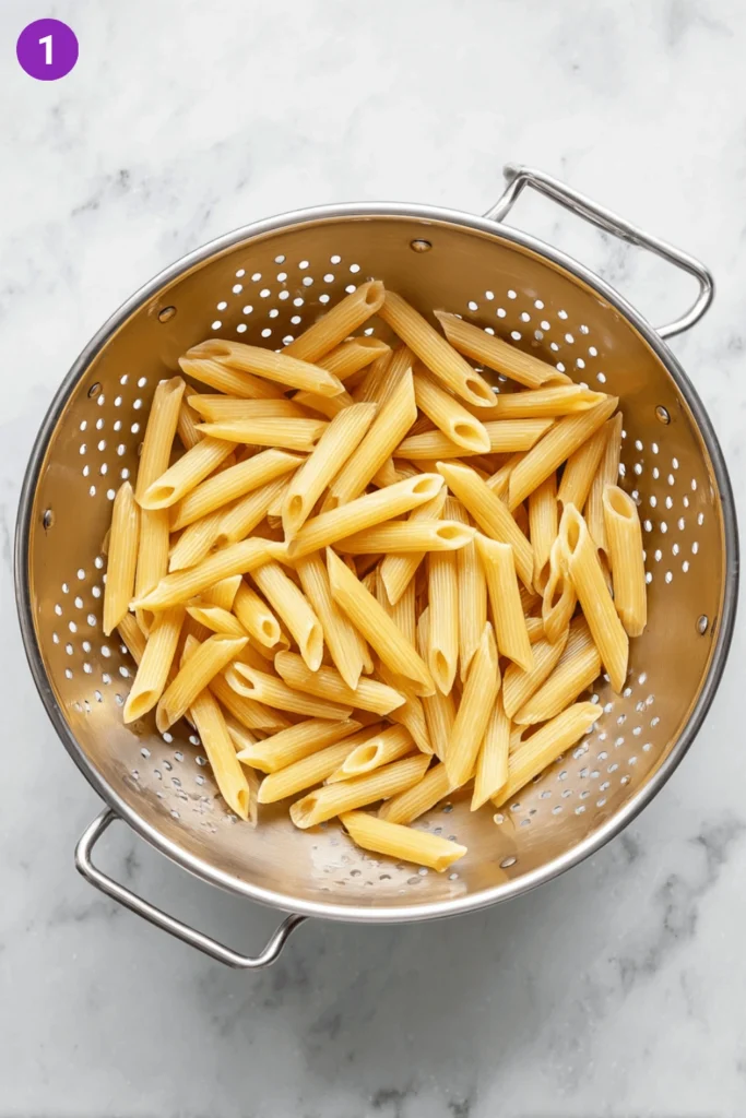Creamy Tomato and Spinach Pasta-Steps1