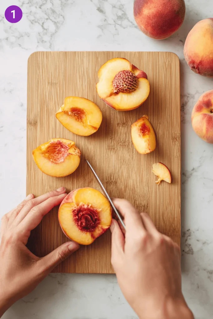 Grilled Peaches and Cream-Steps1