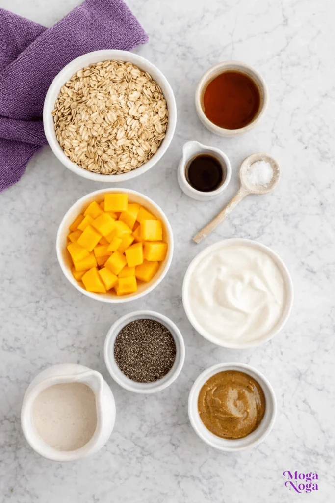 Mango Overnight Oats-ingredients