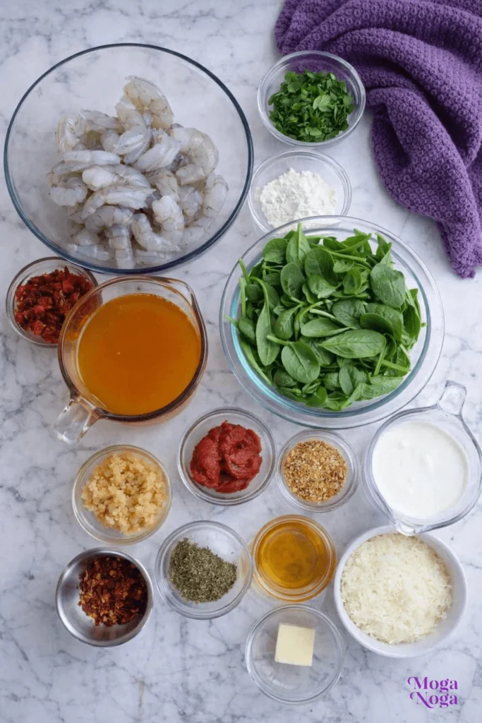 Marry Me Shrimp Pasta-ingredients