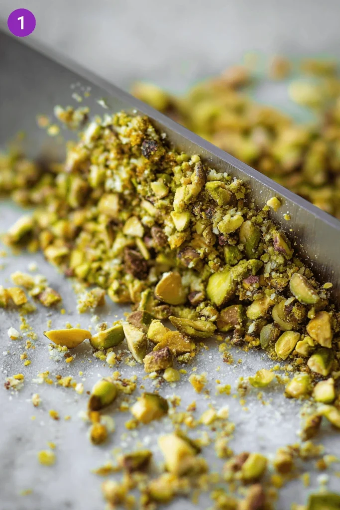 Pistachio Crusted Salmon with Shaved Asparagus Salad-Steps1