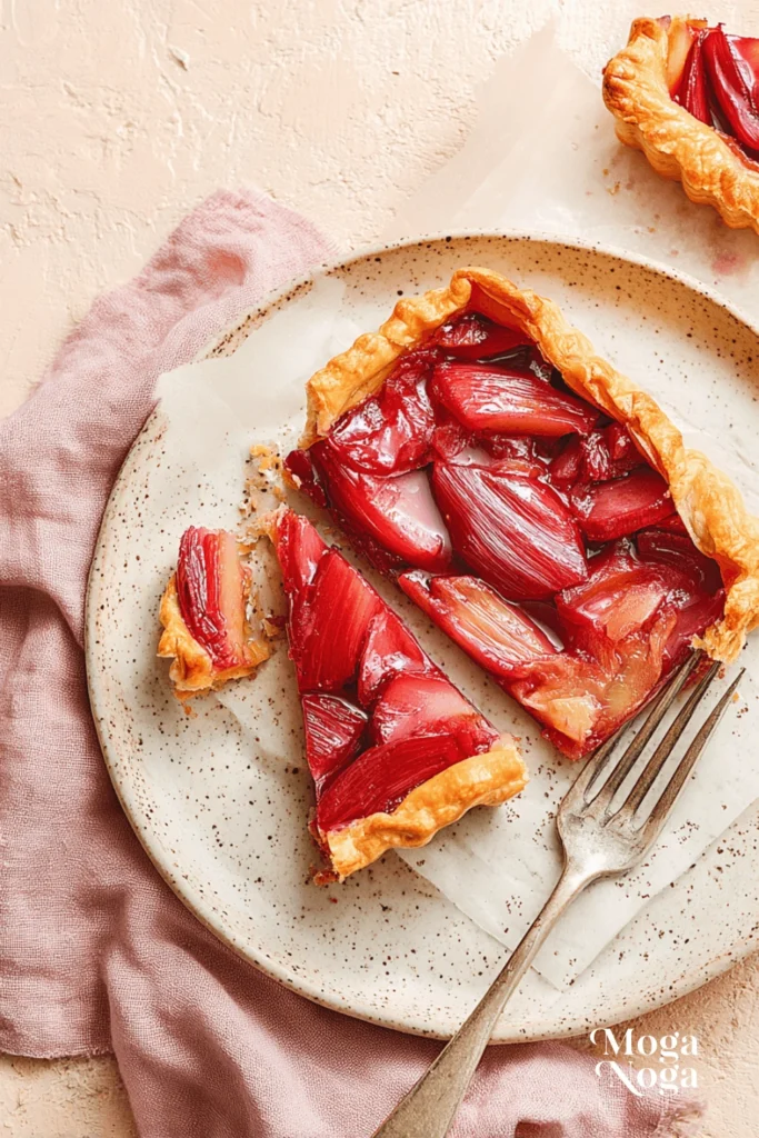 Quick and Easy Puff Pastry Rhubarb Tart-1