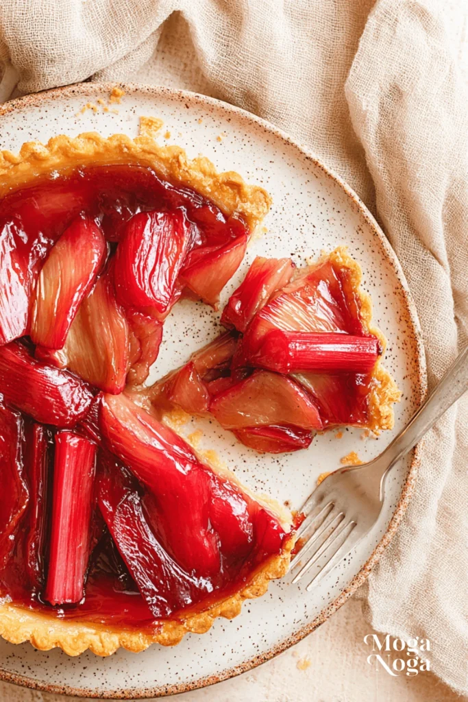 Quick and Easy Puff Pastry Rhubarb Tart-2
