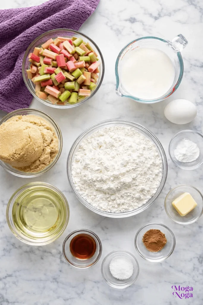 Rhubarb Bread-ingredients