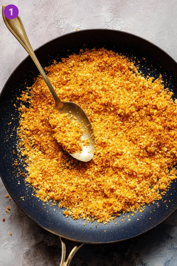 Saucy Green Pasta with Calabrian Breadcrumbs-steps