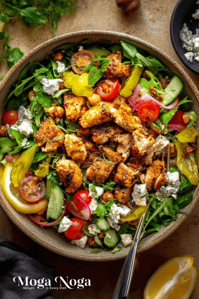 Sheet Pan Greek Chicken and Chickpea Salad