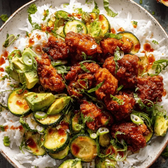 Sheet Pan Hot Honey Garlic Chicken and Zucchini