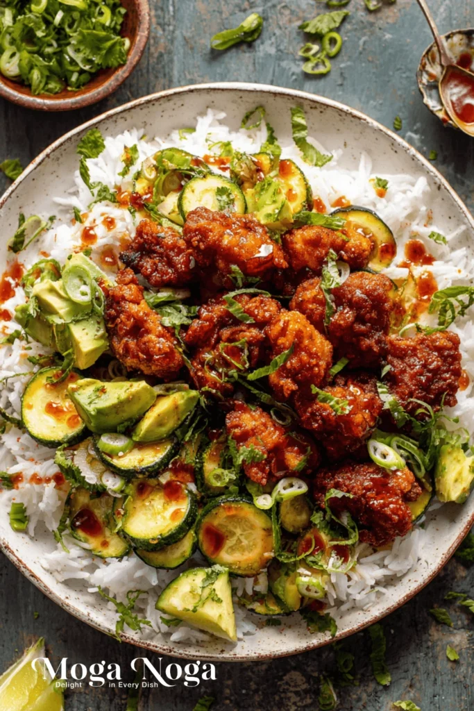 Sheet Pan Hot Honey Garlic Chicken and Zucchini
