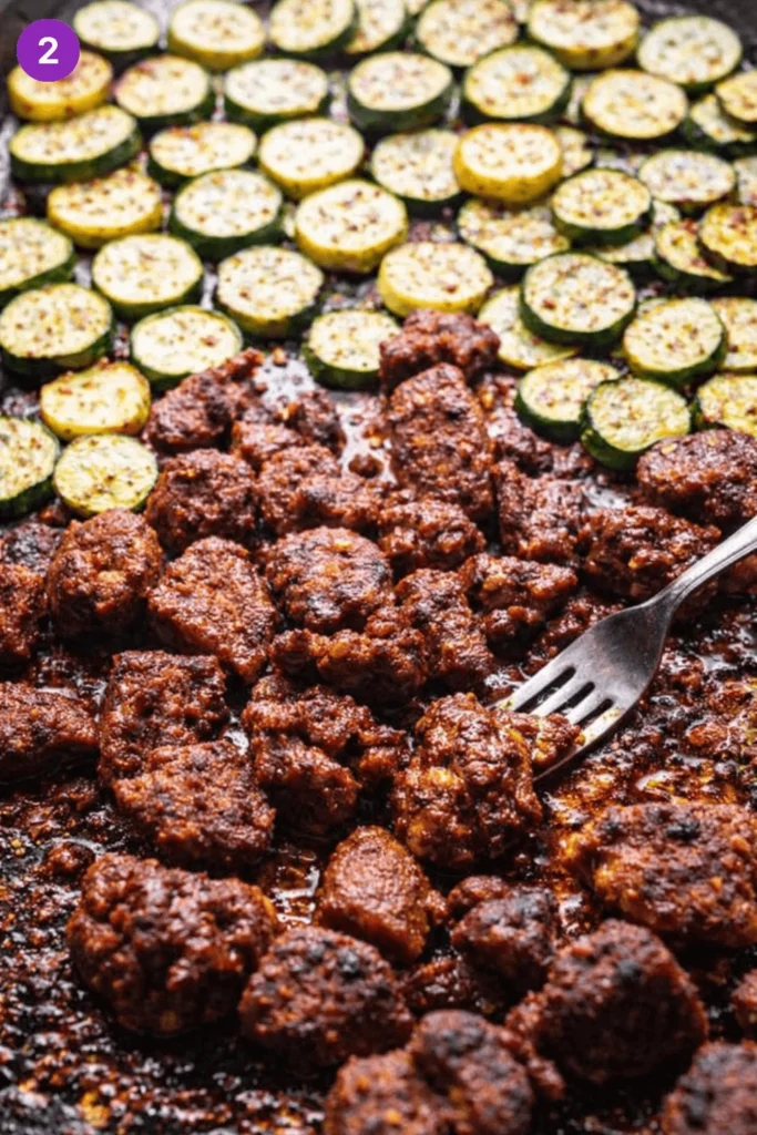 Sheet Pan Hot Honey Garlic Chicken and Zucchini-steps1