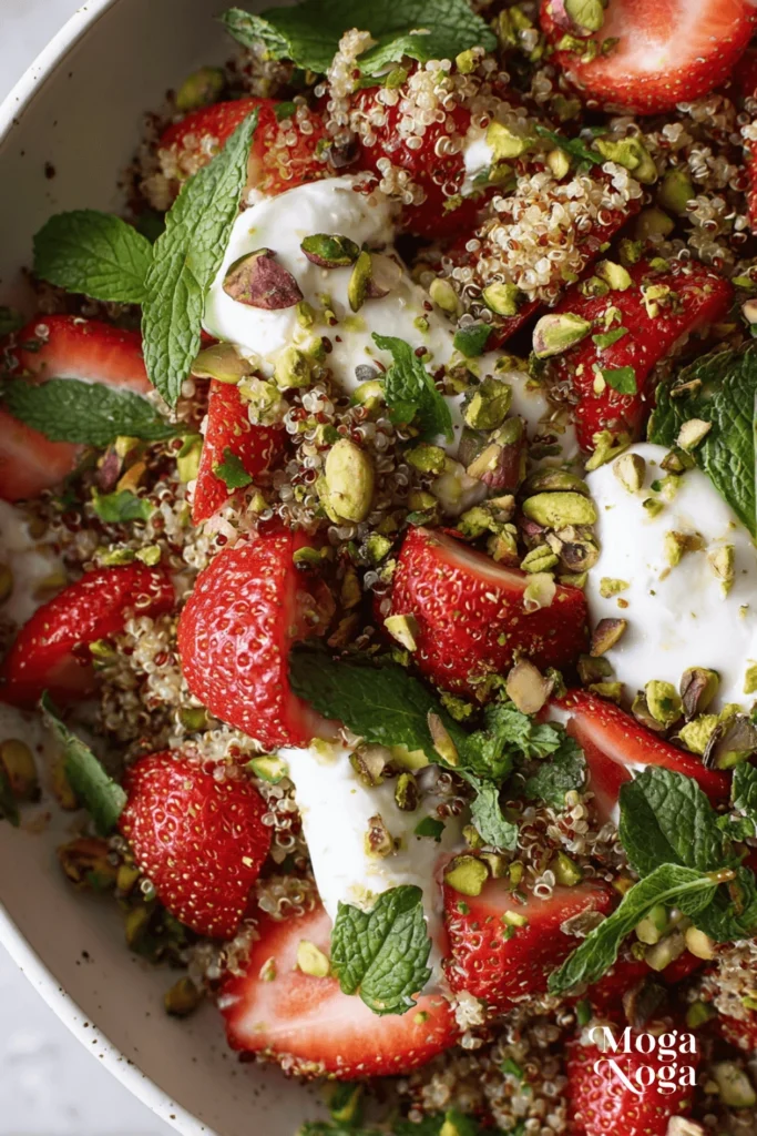 Strawberry Burrata Quinoa Salad with Pistachios-1