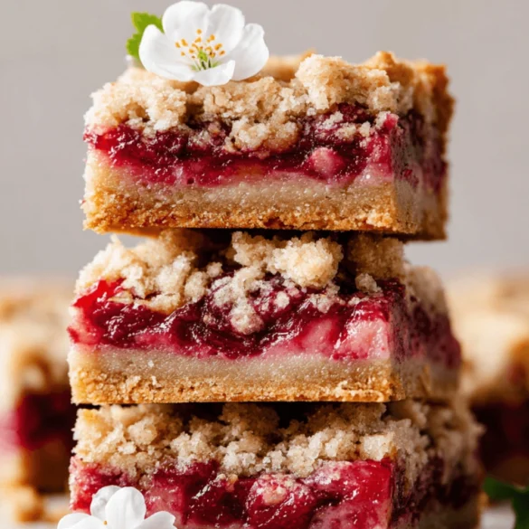 Strawberry Rhubarb Crumb Bars