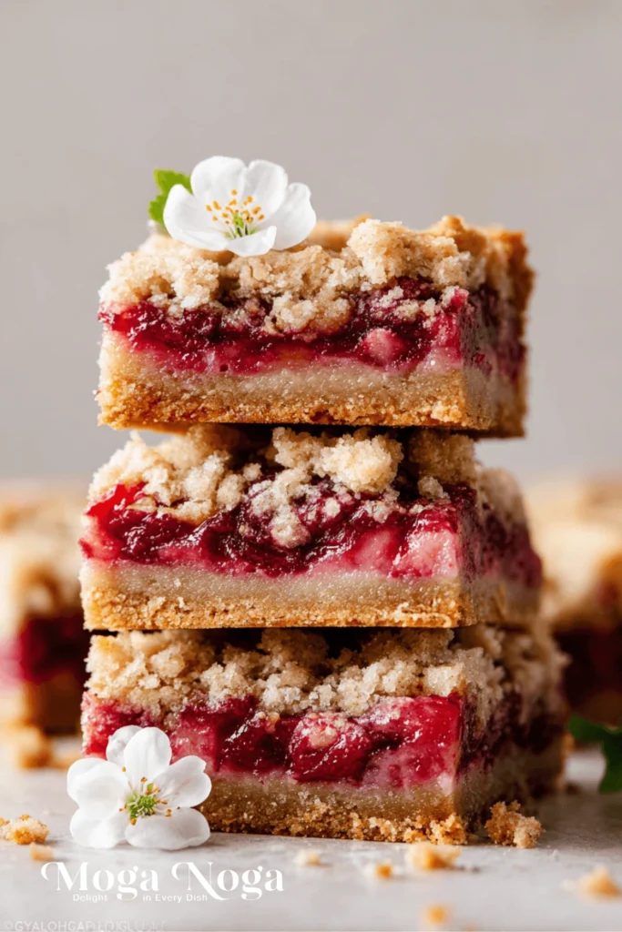 Strawberry Rhubarb Crumb Bars