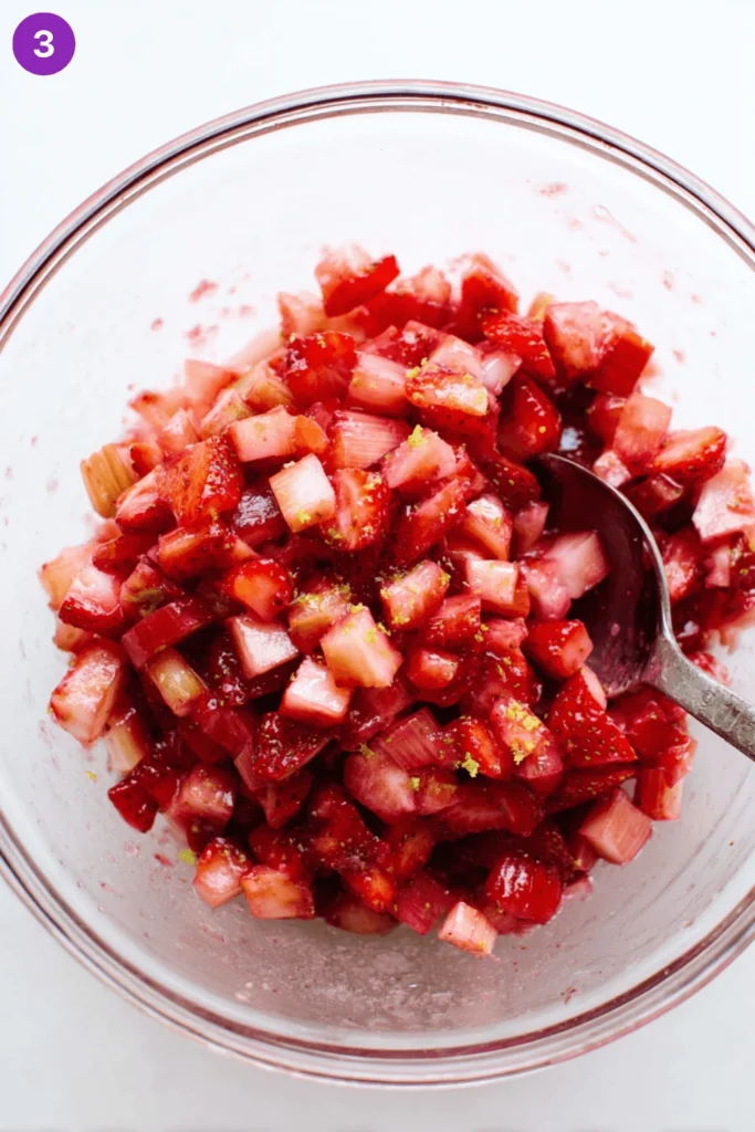Strawberry Rhubarb Crumb Bars-steps2