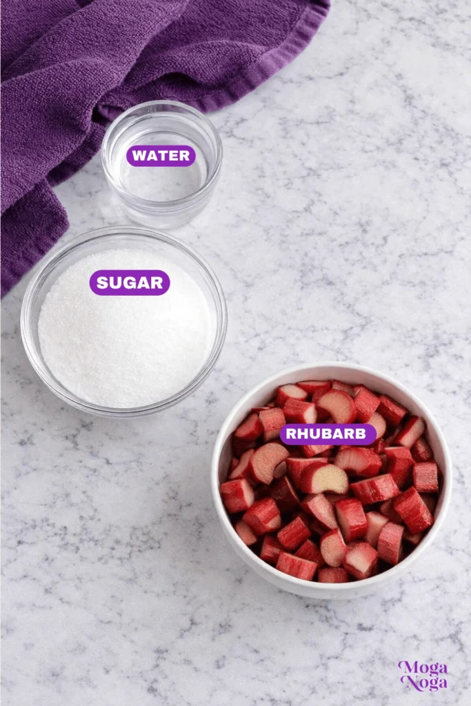 rhubarb sauce-ingredients