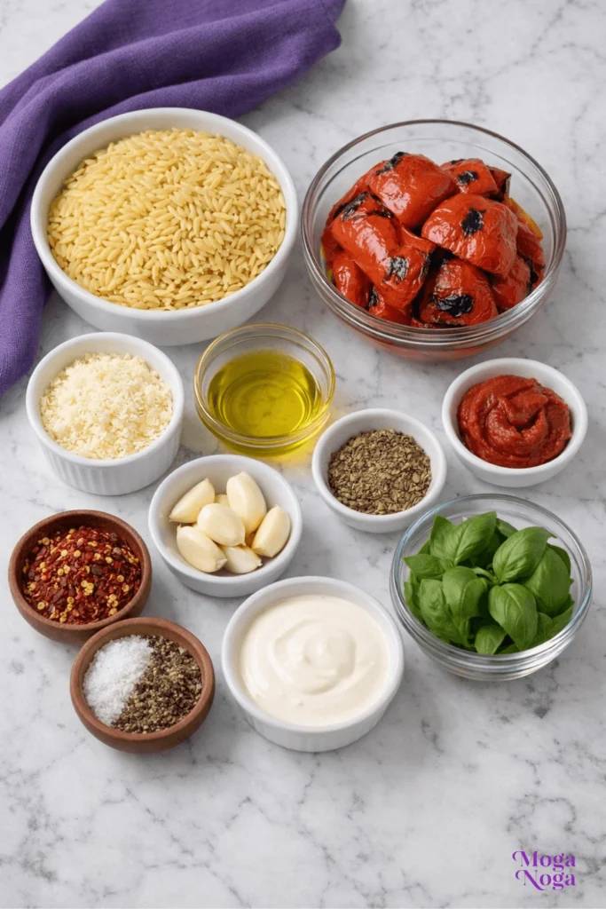 roasted red pepper pasta-INgredients