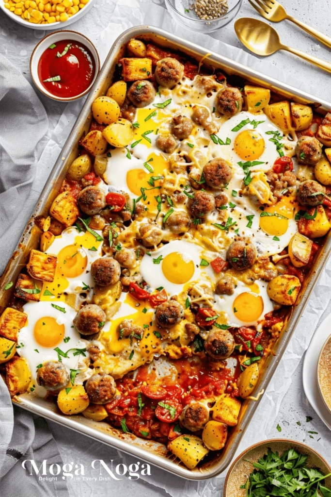 sheet pan sausage breakfast hash