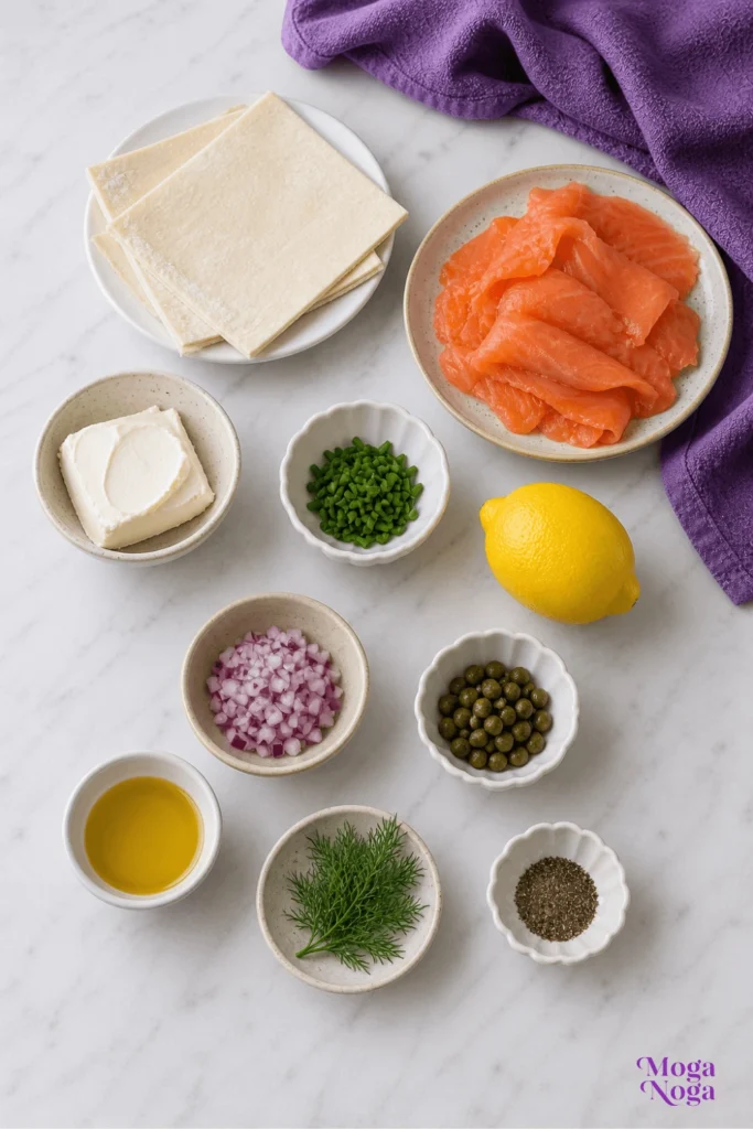 Smoked Salmon Tart-Ingredients