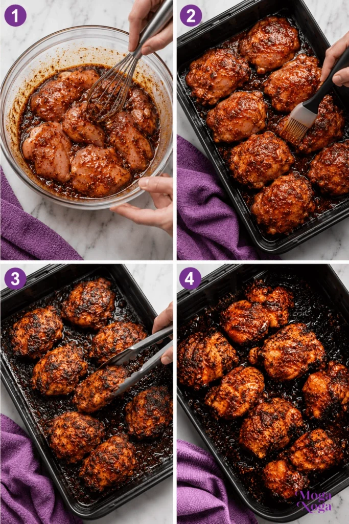 30-min Oven Baked Boneless Skinless Chicken Thighs-Insructions