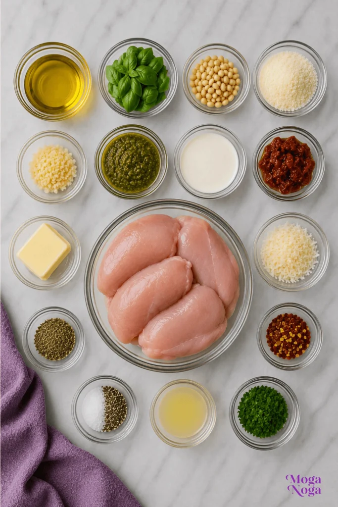 Creamy Pesto Chicken-Ingredients