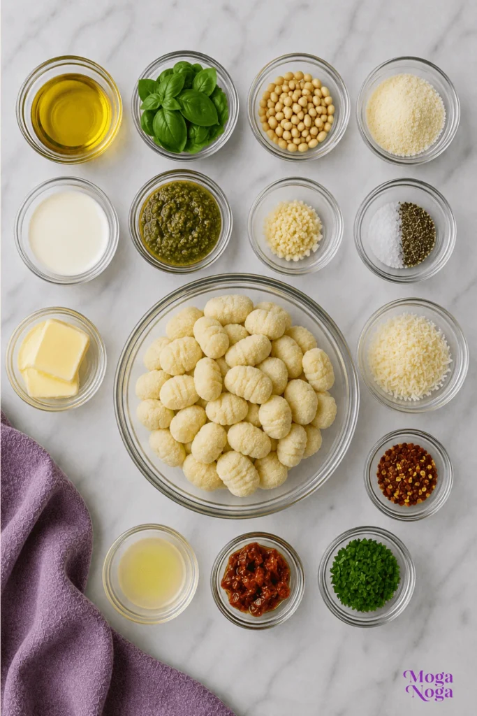 Creamy Pesto Gnocchi-Ingredients
