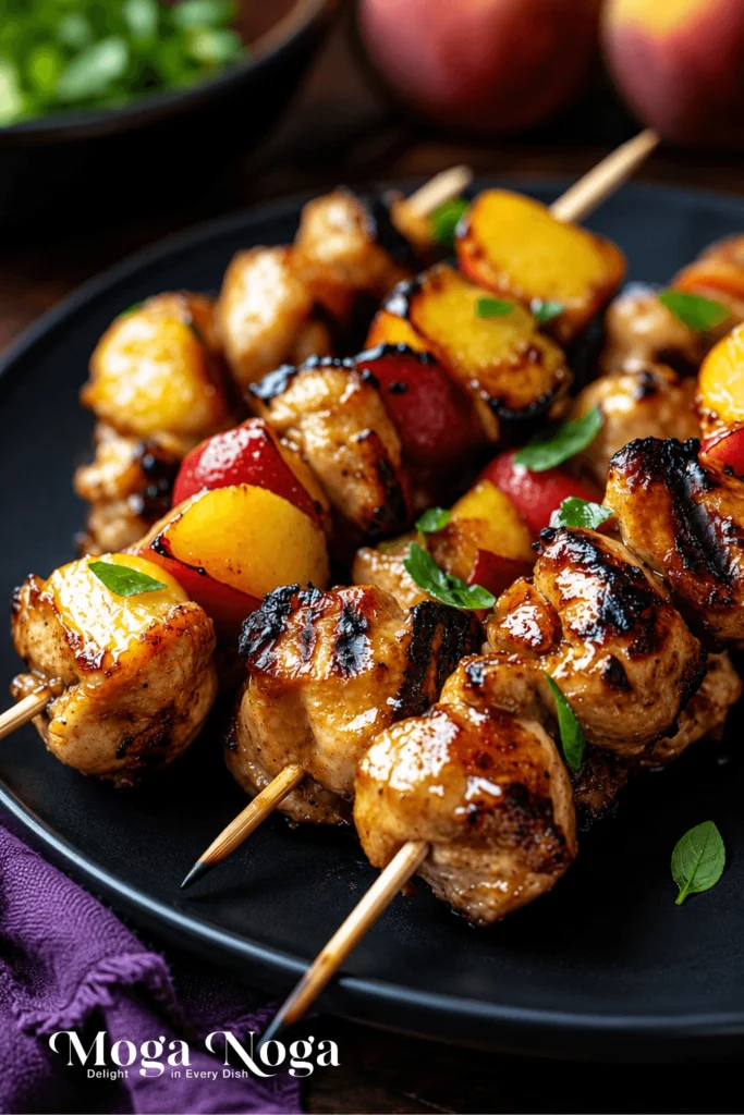 Jalapeno Peach Chicken Skewers