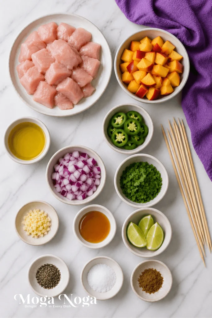 Jalapeno Peach Chicken Skewers-Ingredients