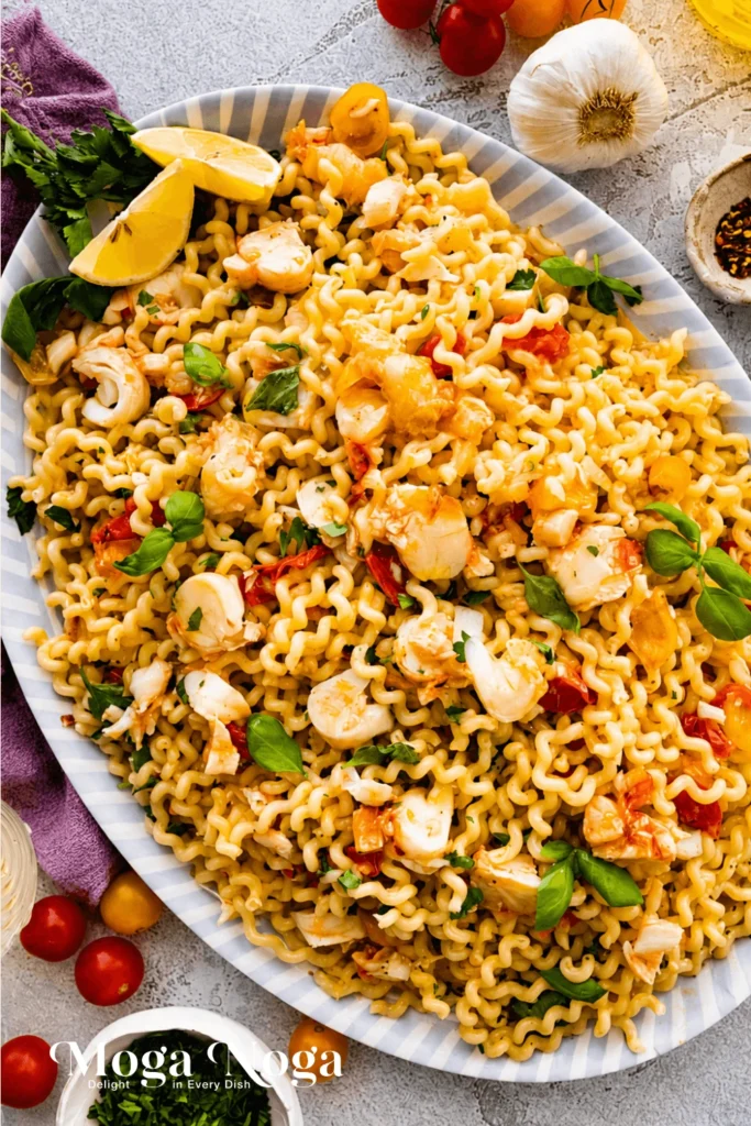 Lobster Pasta Recipe (with tomatoes and garlic)