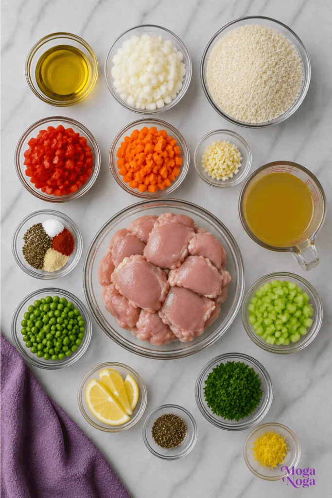 One-pot chicken and rice-Ingredients