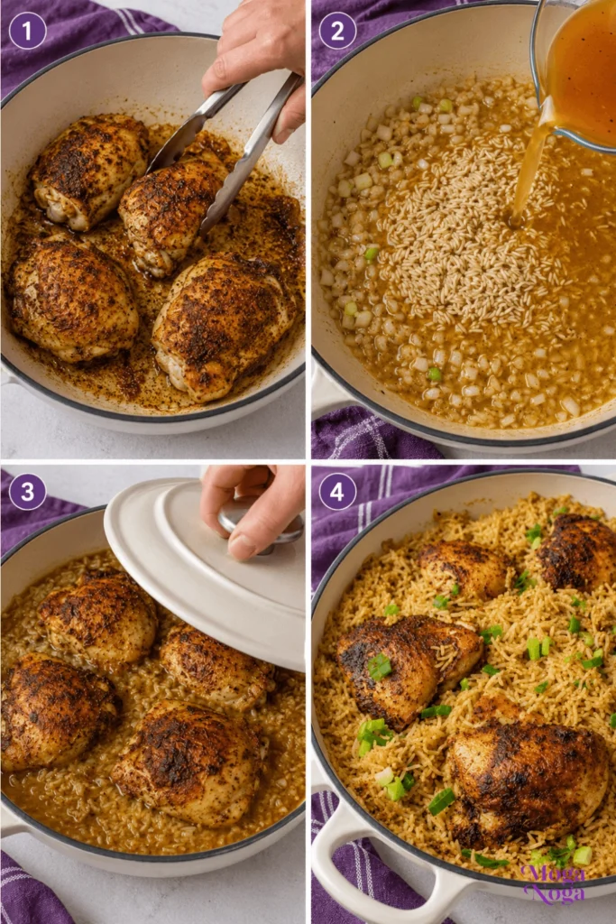 One-pot chicken and rice-Instructions
