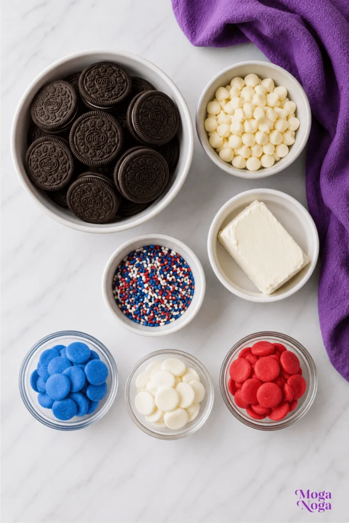 Patriotic Oreo Balls-Ingredients
