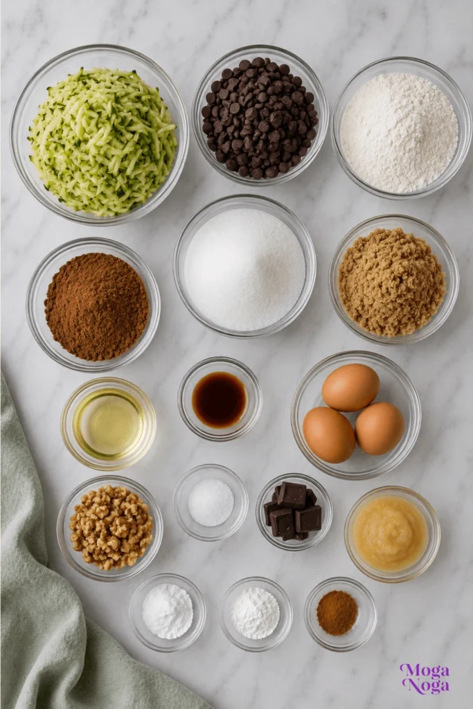 Zucchini Brownies-Ingredients