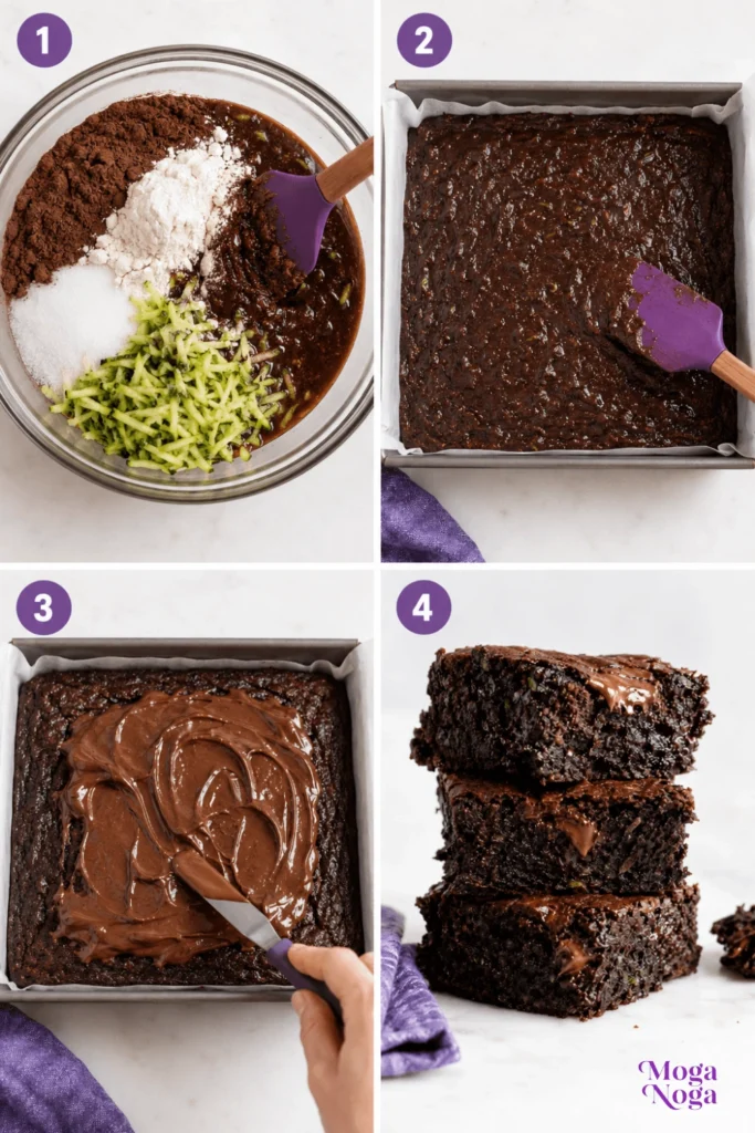Zucchini Brownies-Instructions