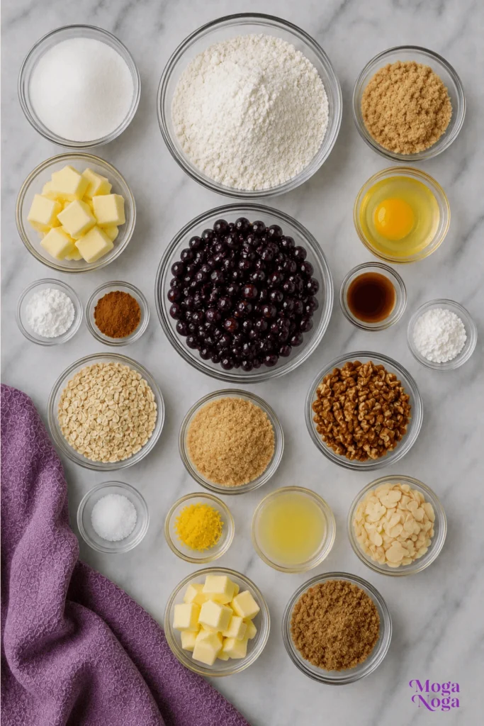 Huckleberry Crumb Bars-Ingredients